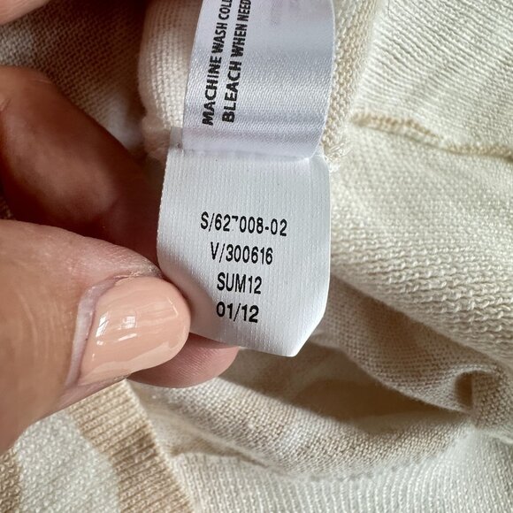 Old Navy Cardigan Sweater Womens 2X Beige White Zebra Print ButtonUp Cotton READ - Picture 12 of 12